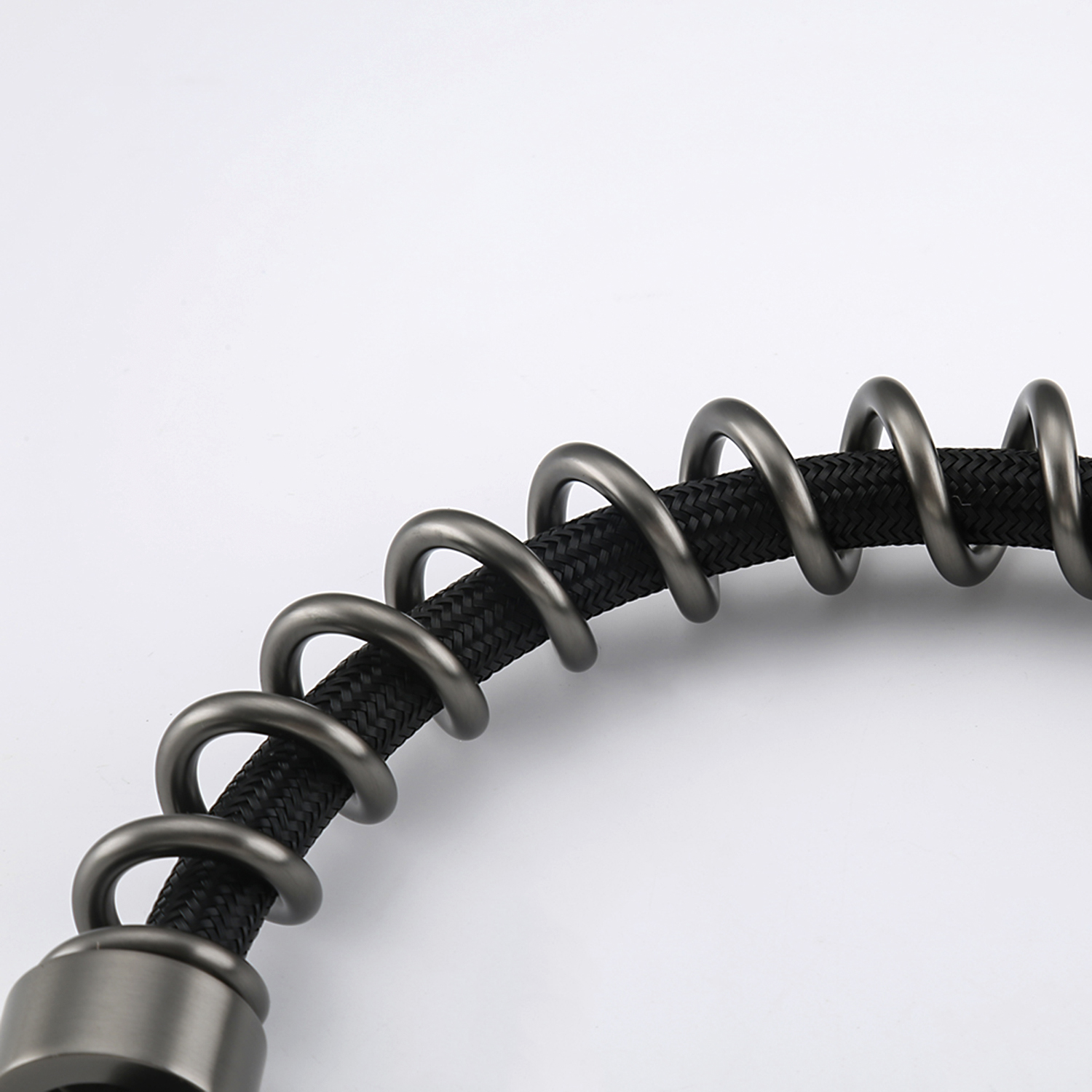 Смеситель для кухни с вытягивающимся изливом и фильтром Gappo G4398-69 оружейная сталь