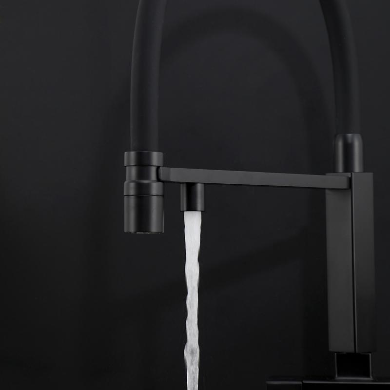 Смеситель для кухни с фильтром Gappo G95 G4395-56 черный