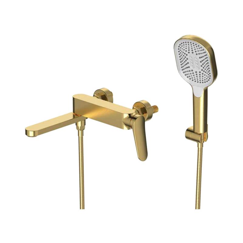 Смеситель для ванны Gappo G10-3 G3210-3 золотой сатин