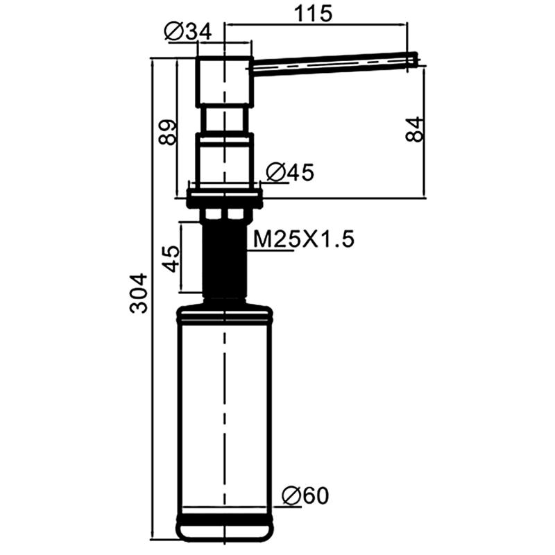 Дозатор жидкого мыла Gappo G402-1 черный