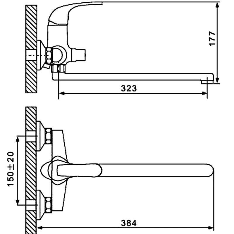 Смеситель для ванны Gappo G35 G2235 хром