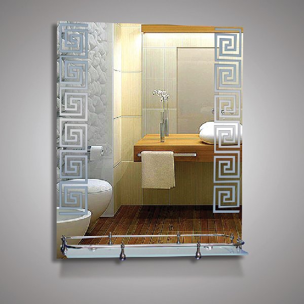 Зеркало с полкой EvaGold 66x54 с орнаментом