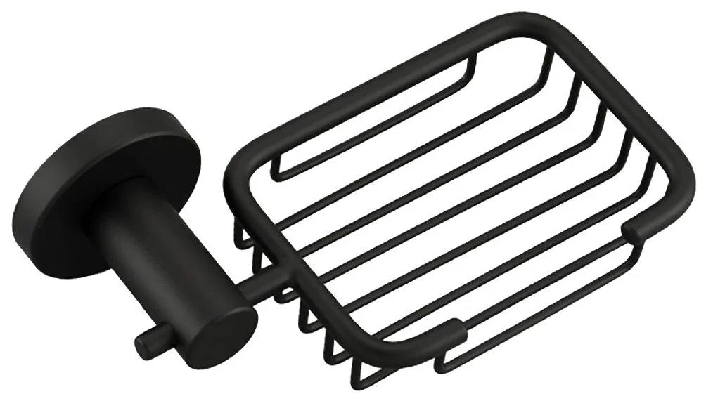 Черная мыльница настенная Frap F30202-1