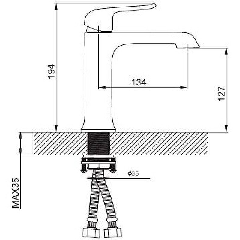 Смеситель для раковины Gappo Aventador G1050 Черный