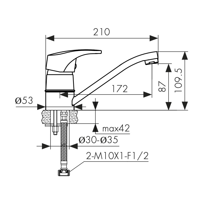 Смеситель для кухни Kaiser Leon 19310