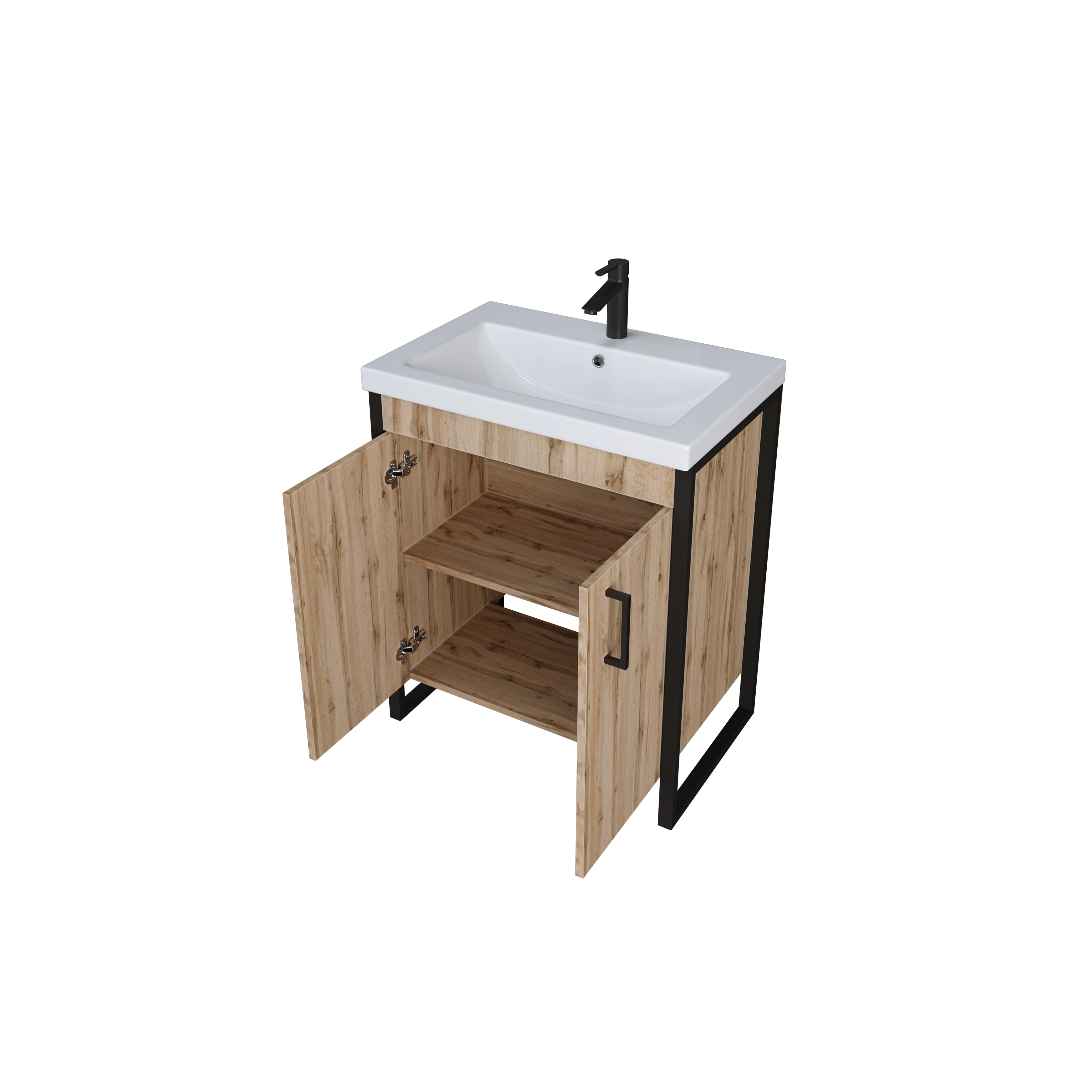 Тумба 1Marka Grunge Loft 70Н 2д Дуб Вотан