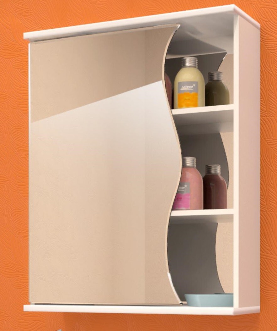 Шкаф-зеркало EvaGold Wave 55 (Сосна Карелия)