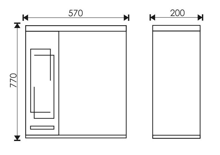 Шкаф-зеркало EvaGold Sevilla 60