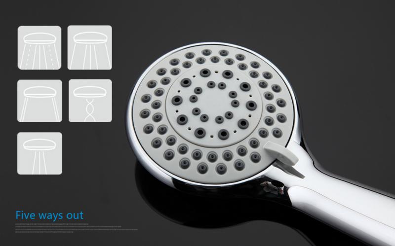 Душевая лейка 5 режимов Gappo G06 хром