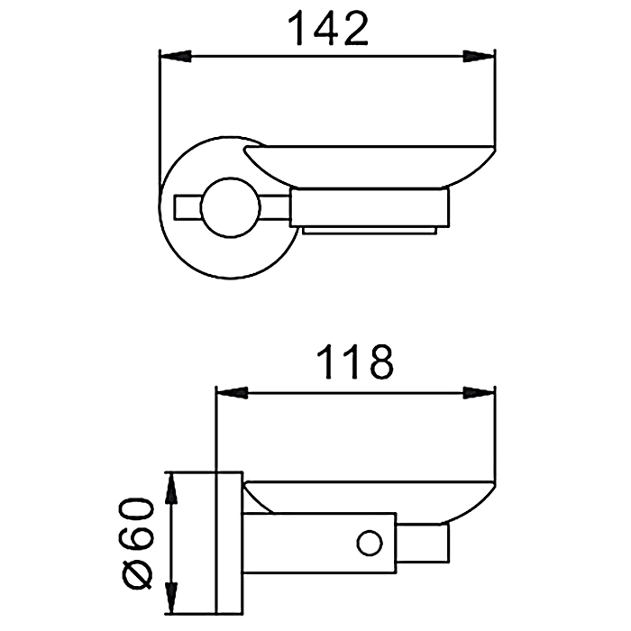 Мыльница настенная Frap F30202