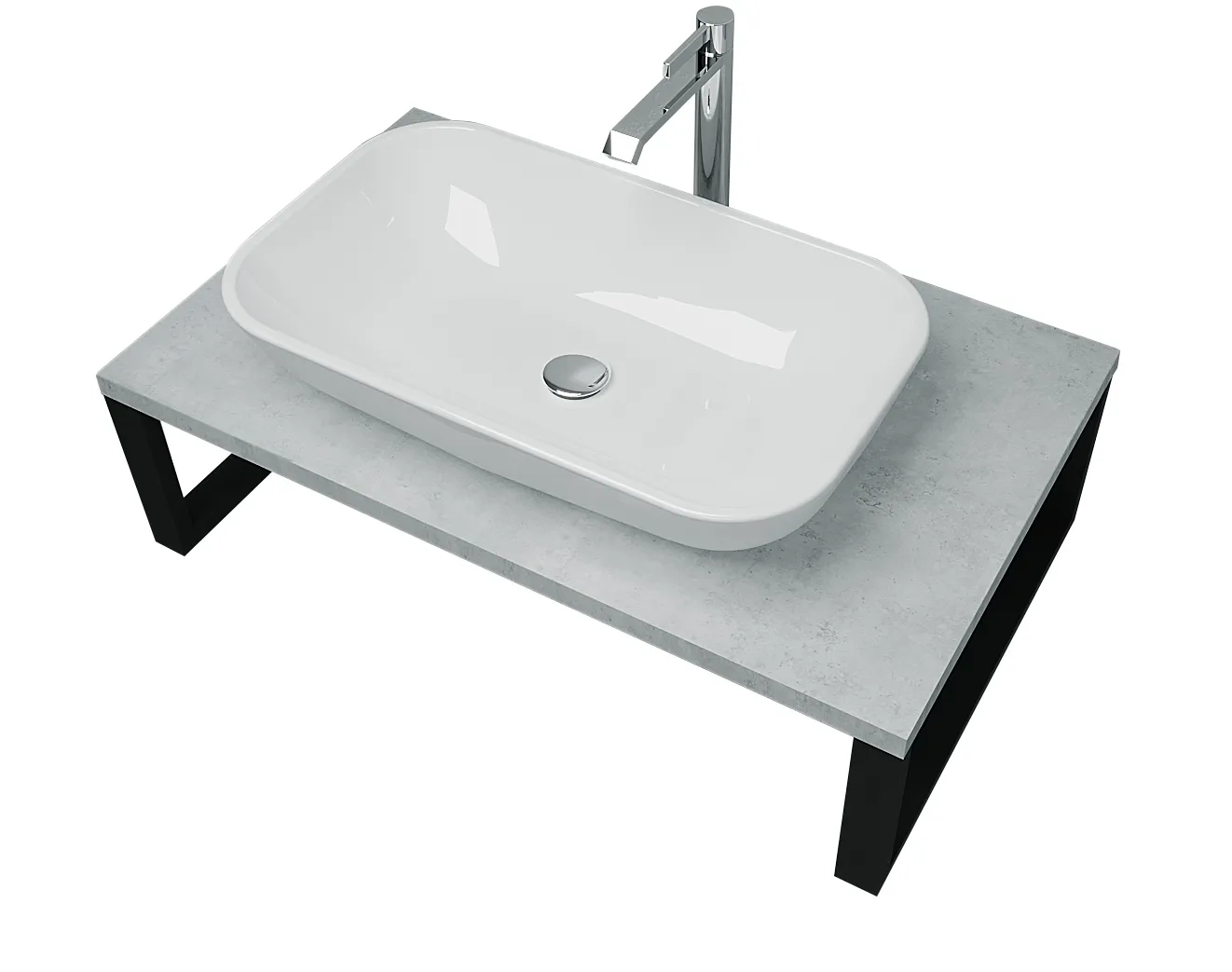 Столешница 1Marka Grunge Loft 70 Бетон светлый