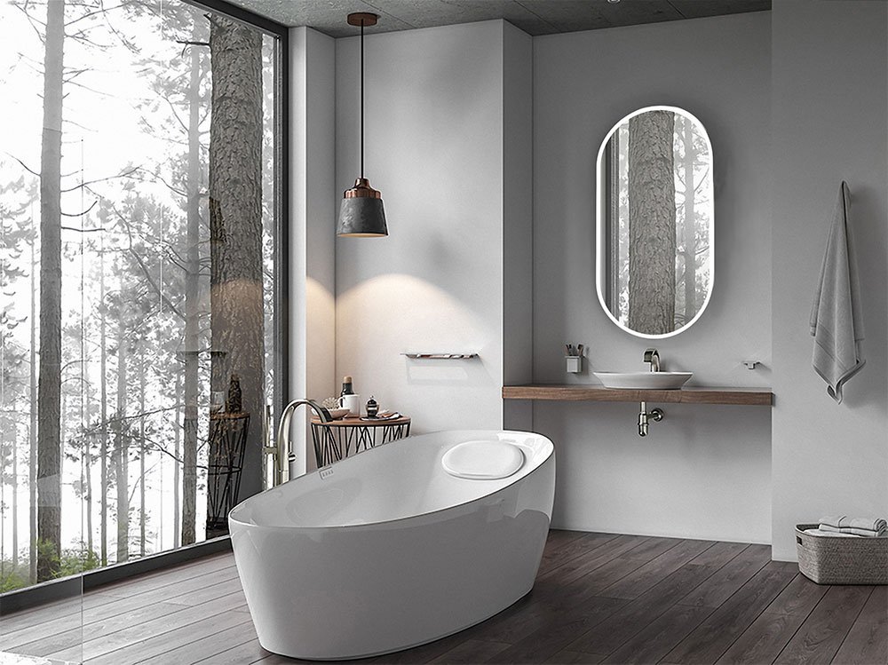 Зеркало с подсветкой и диммером Silver Mirrors Виола 50*100 (горизонтальное/вертикальное)