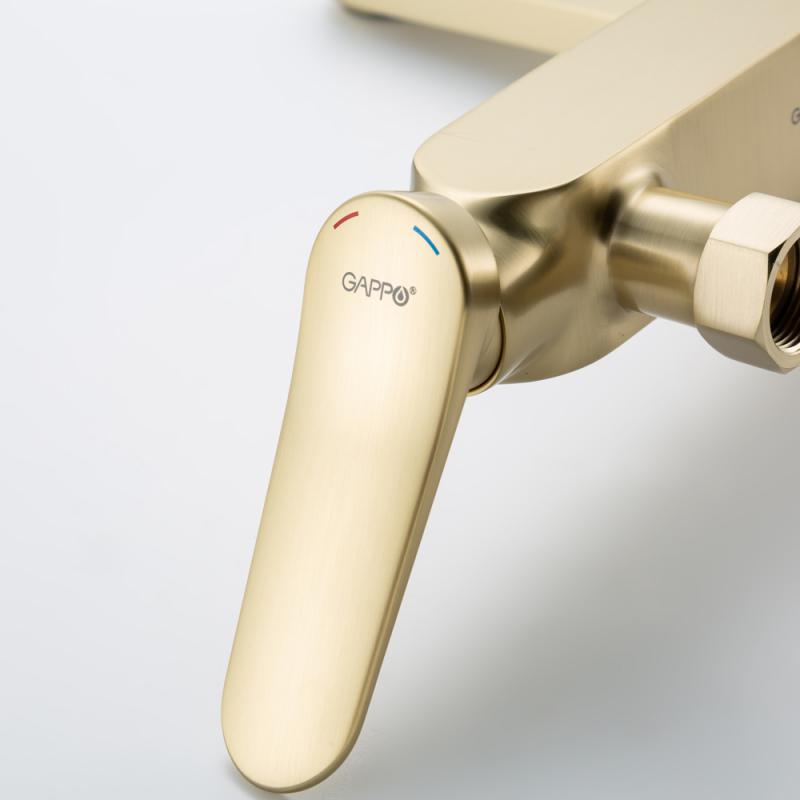 Смеситель для ванны Gappo G10-3 G3210-3 золотой сатин
