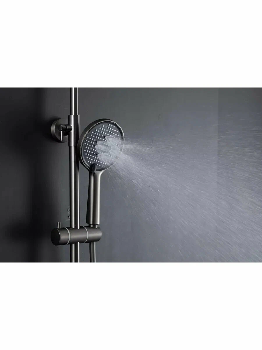 Душевая система Frap H85-9 F2485-9 оружейная сталь