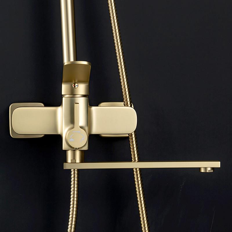 Душевая система Frap H61-3 F2461-3 золотой сатин