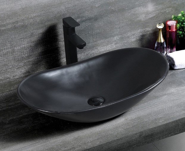 Накладная раковина CeramaLux 61 7811AMB Черная матовая