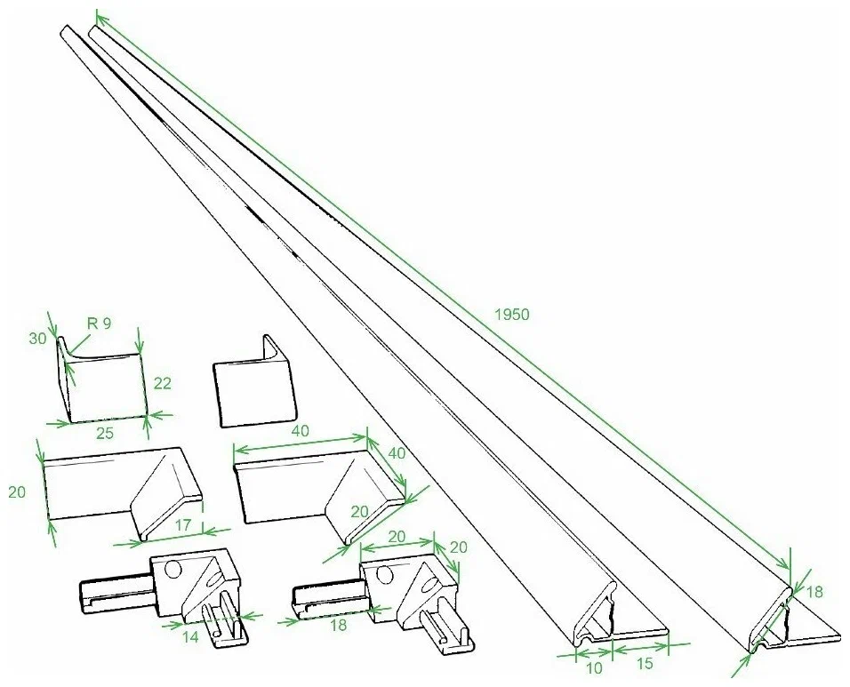 Бордюр декоративный Aquatek для ванн и поддонов 195см белый глянцевый