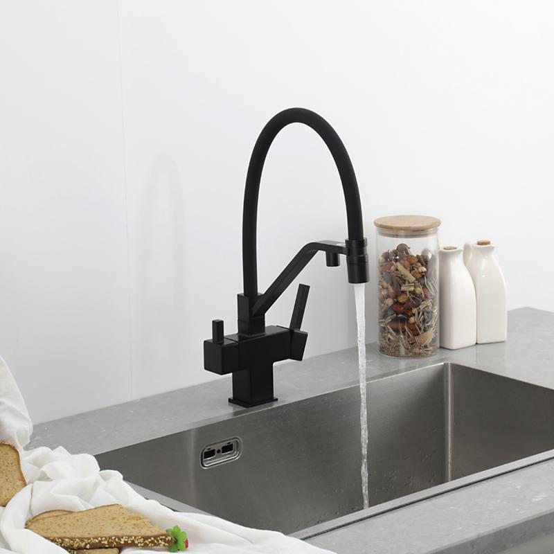 Смеситель для кухни с фильтром Gappo G95 G4395-66 черный