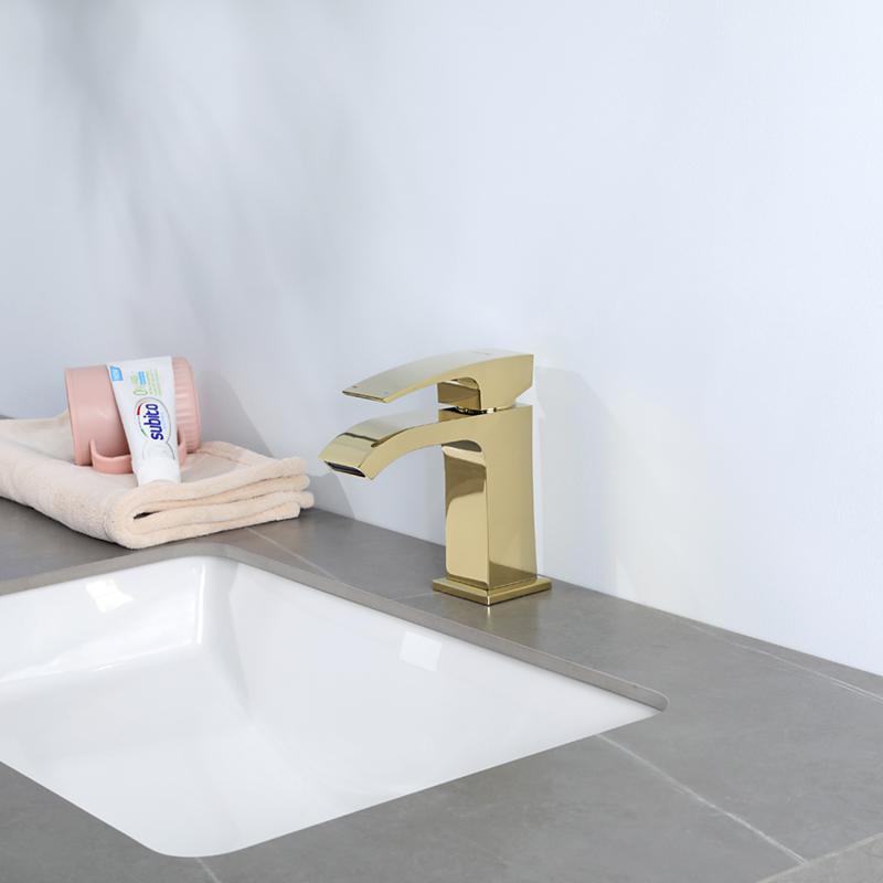 Смеситель для раковины Gappo G07-3 G1007-3 золото