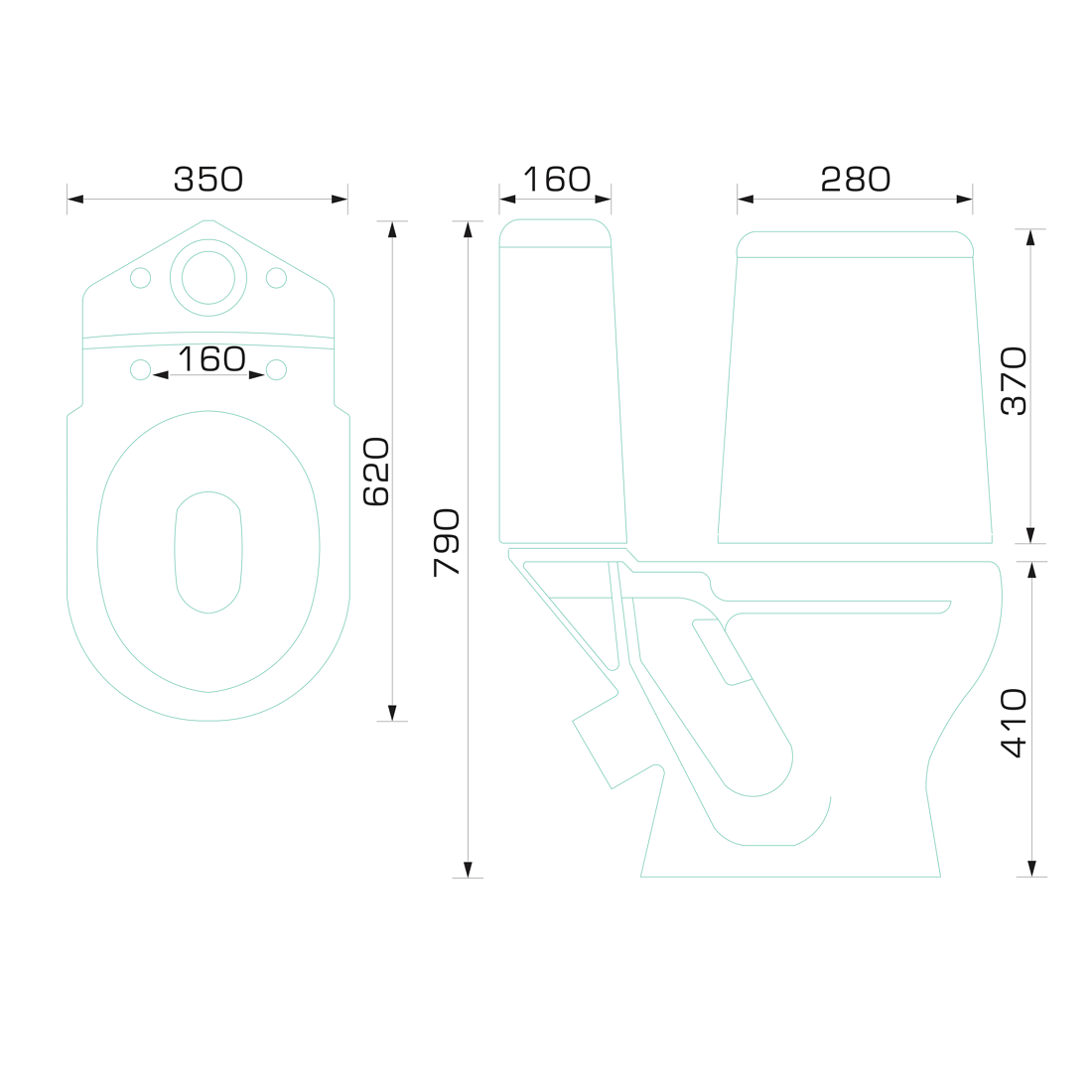 Унитаз-компакт Gesso W 102 косой выпуск