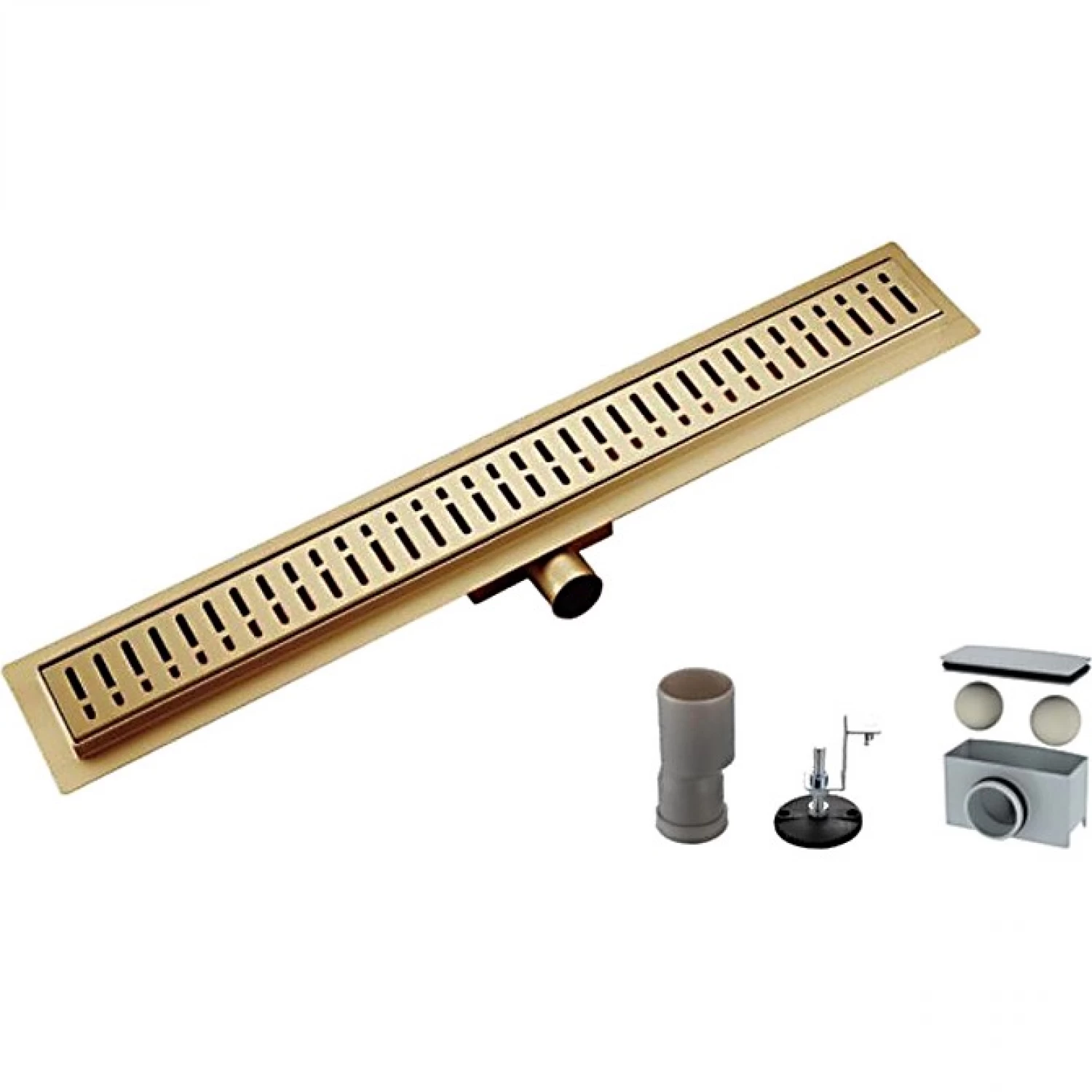 Душевой трап 80 см с комбинированным затвором Gappo G88007-33 золото