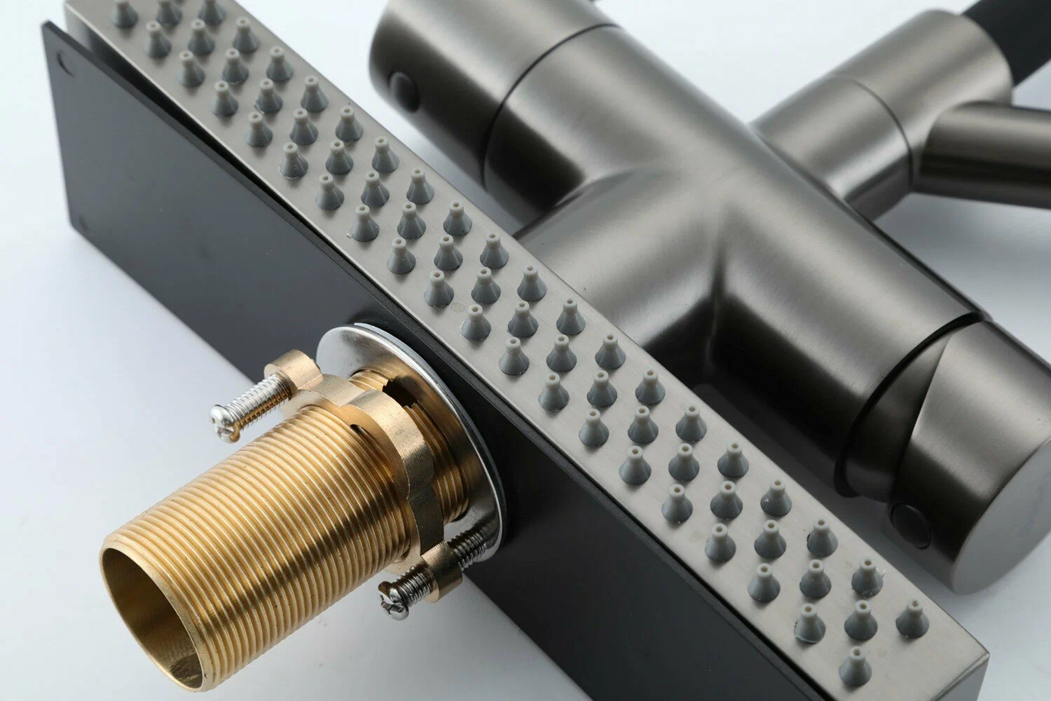 Смеситель для кухни с водопадом Gappo G4098-9 оружейная сталь