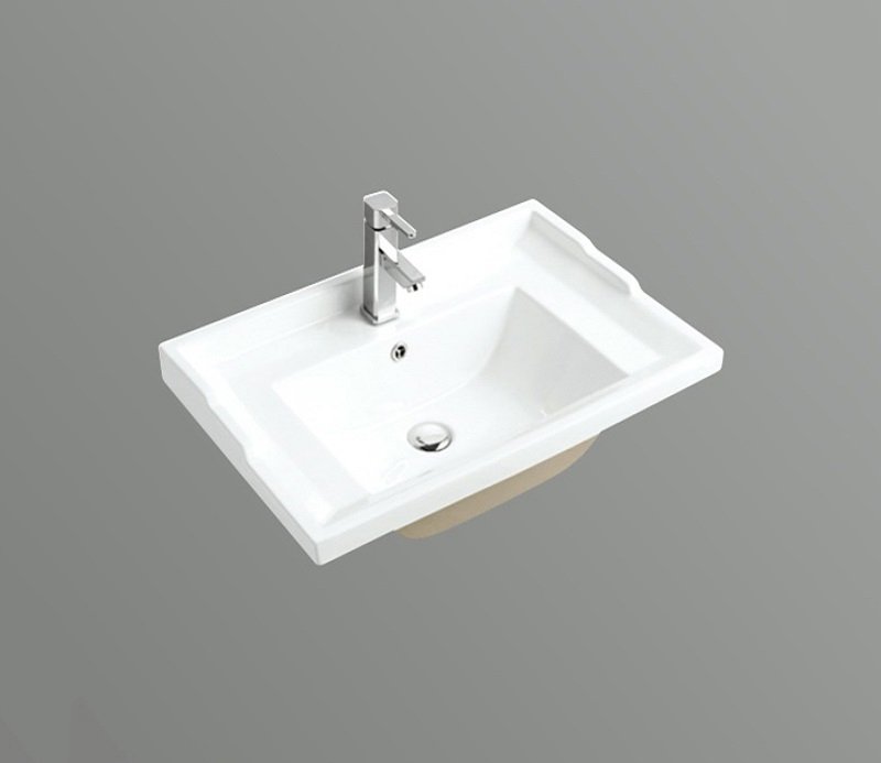 Полувстраиваемая раковина CeramaLux 70 N 840-70 белая