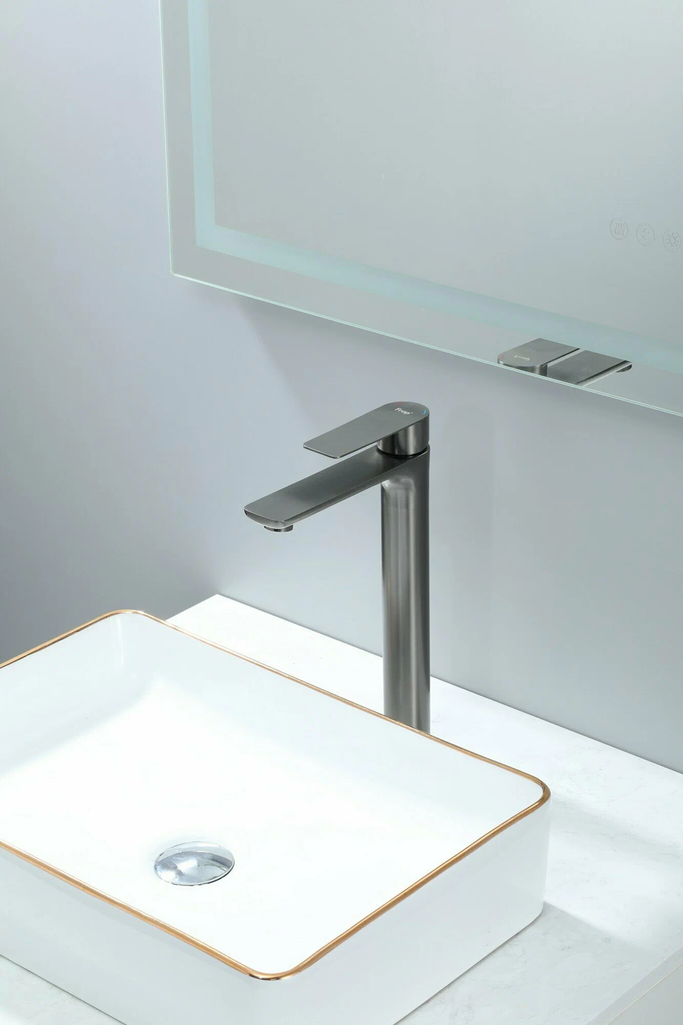 Высокий смеситель для раковины Frap H806-9 F10806-29 оружейная сталь