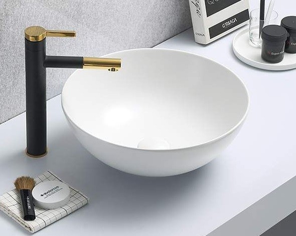 Накладная раковина CeramaLux 41,5 104MW белая матовая