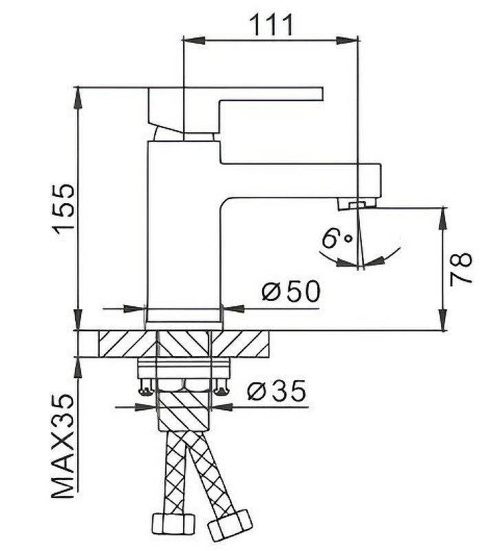 Смеситель для раковины Frap F1072