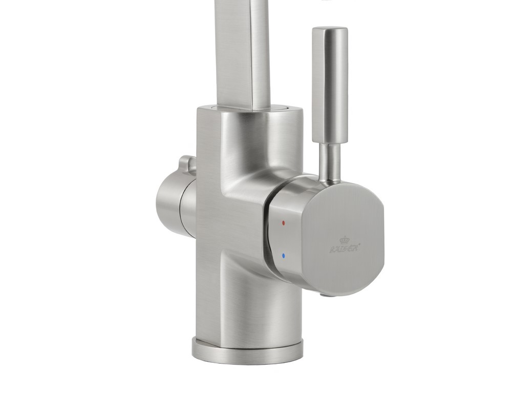 Смеситель для кухни с встроенным краном под питьевую воду Kaiser Decor 40144-5 Silver