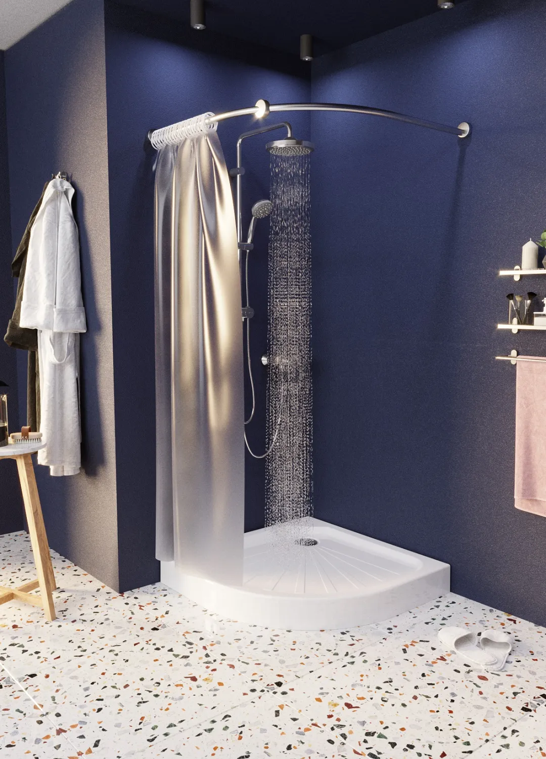 Поддон 1Marka Tondo полукруглый 100*100