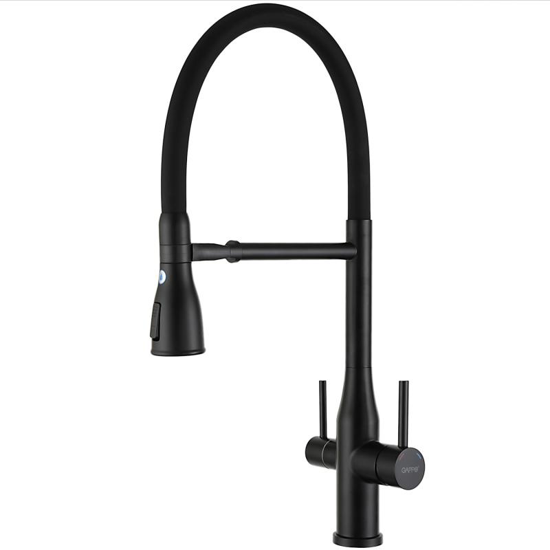 Смеситель для кухни с фильтром Gappo G4399-76 черный