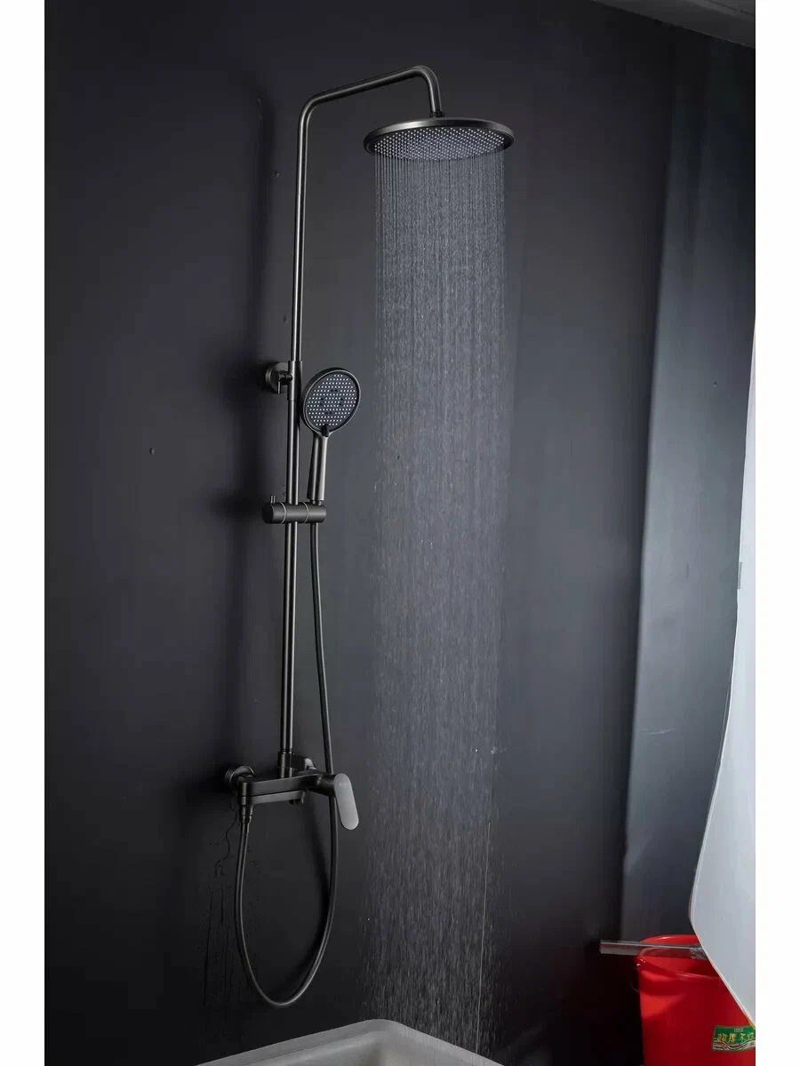 Душевая система Frap H85-9 F2485-9 оружейная сталь