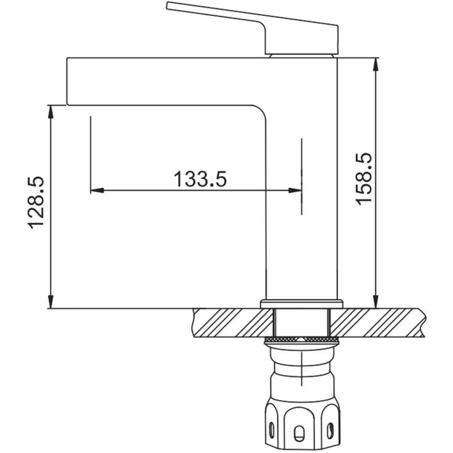 Смеситель для раковины Gappo G99-33 G1099-33 золотой сатин