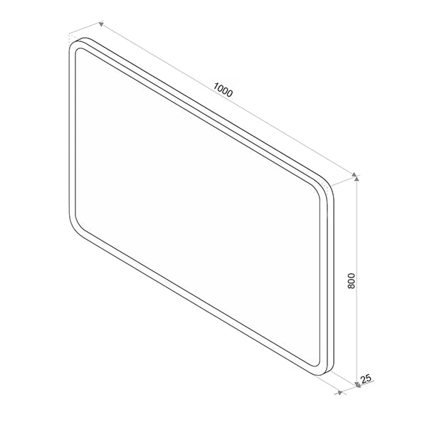 Зеркало с подсветкой Мирсант Cloud 1000*800