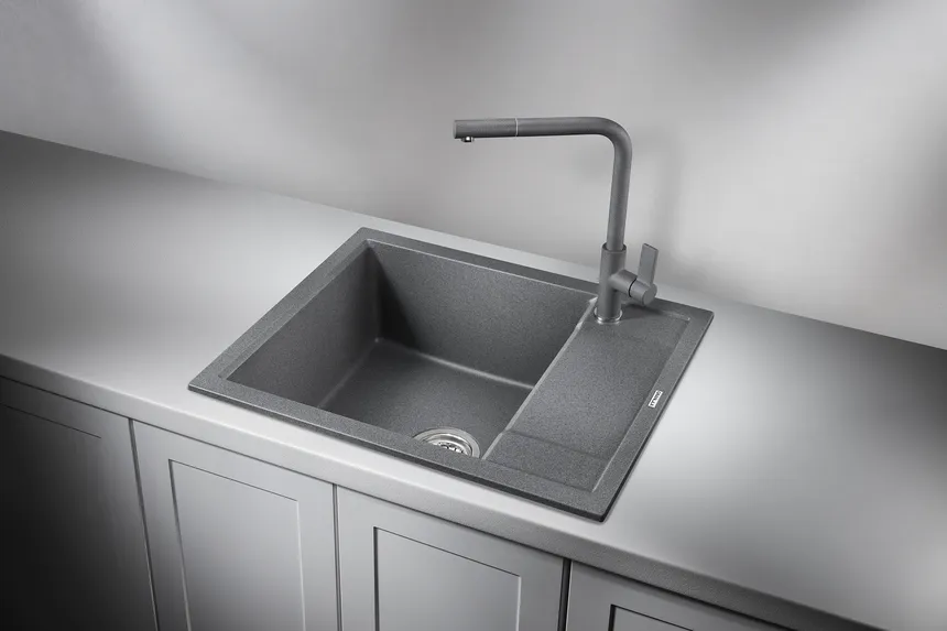 Кухонная мойка Granula GR-6002 Графит (черно-серый)