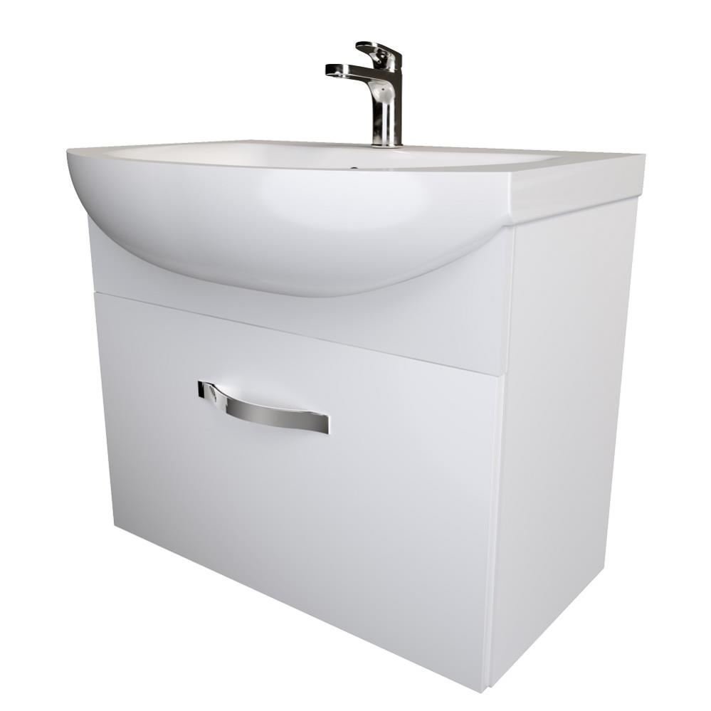 Тумба 1Marka Вита 65П 1в.я. Белый глянец, МДФ