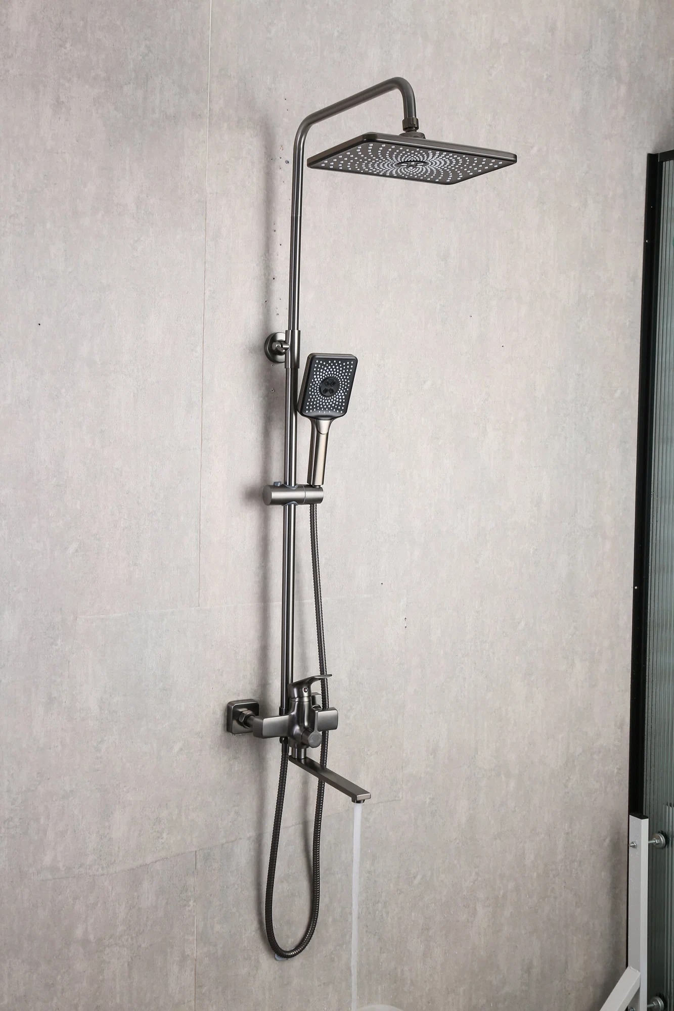 Душевая система Frap H71-9 F2471-9 оружейная сталь