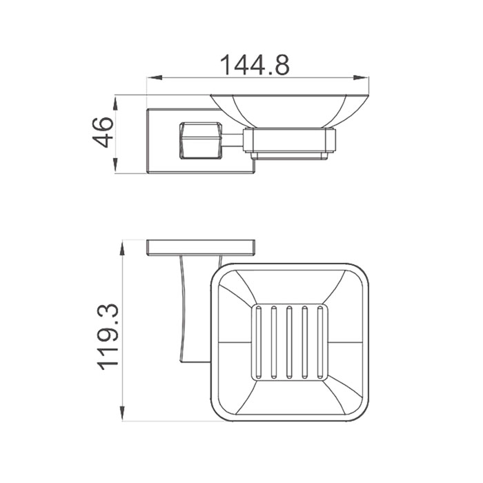 Мыльница Gappo G07 G0702 хром