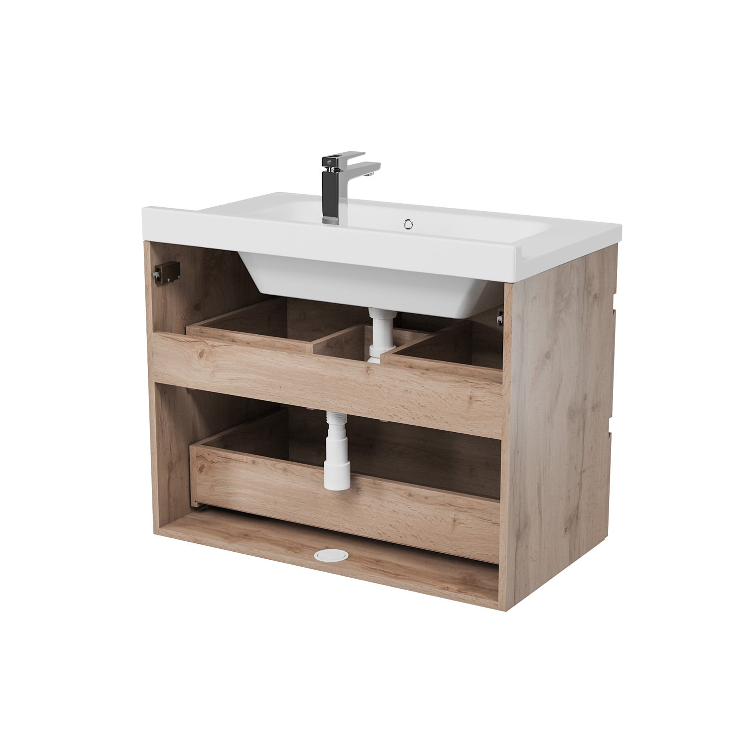 Подвесная тумба Nova Karelia 70 дуб харбор золотой (Simple 70)