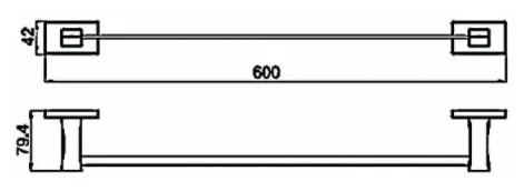 Прямой полотенцедержатель Gappo G07 G0701