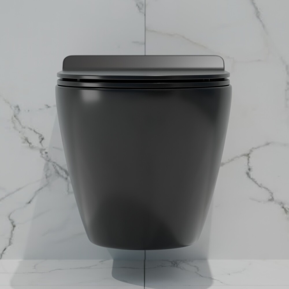 Унитаз подвесной безободковый EvaGold К505BM черный матовый