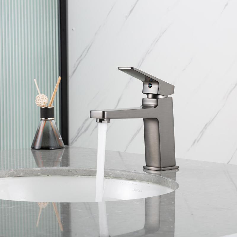 Смеситель для раковины Frap H90-9 F1090-9 оружейная сталь