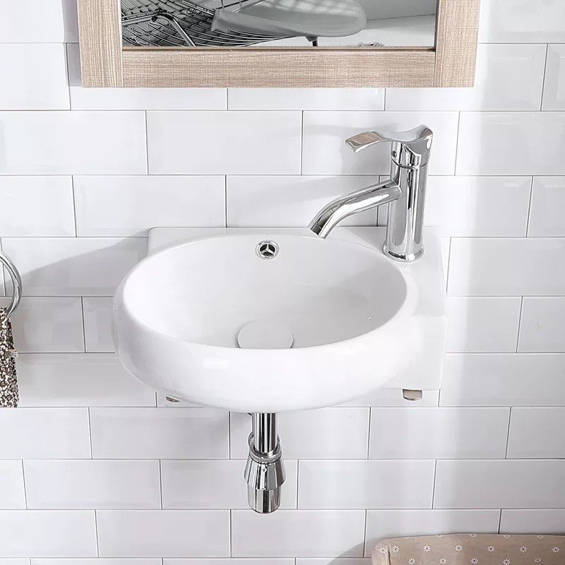 Подвесная раковина CeramaLux 43 N 9100L левая белая