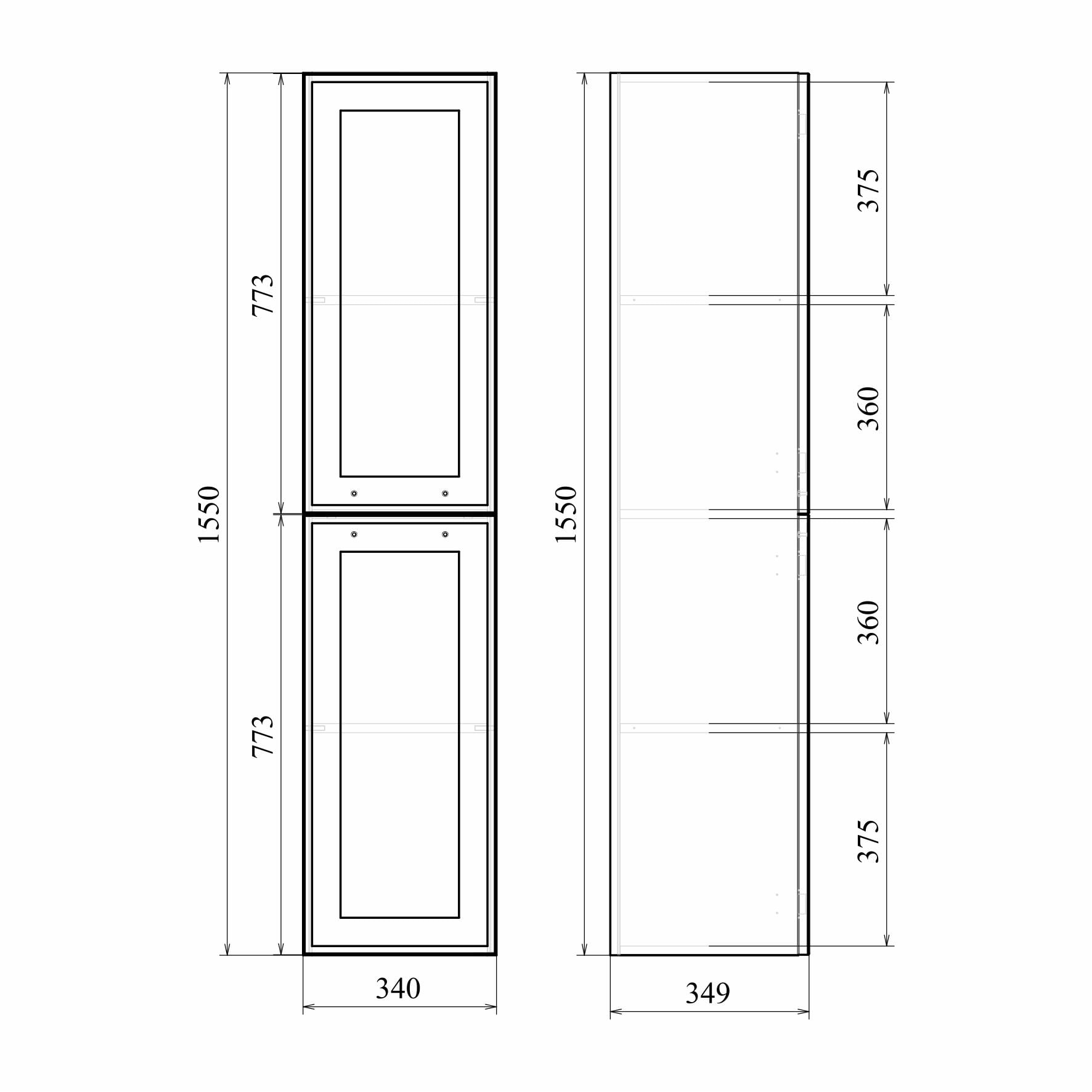 Подвесной пенал Мирсант Адель правый