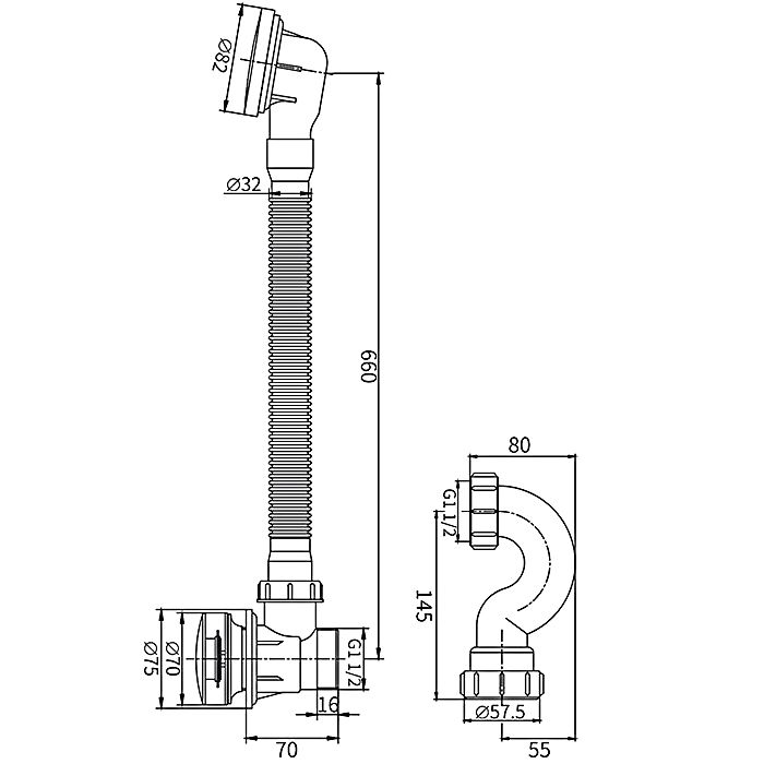 Слив-перелив для ванны автомат Frap F68-2 хром