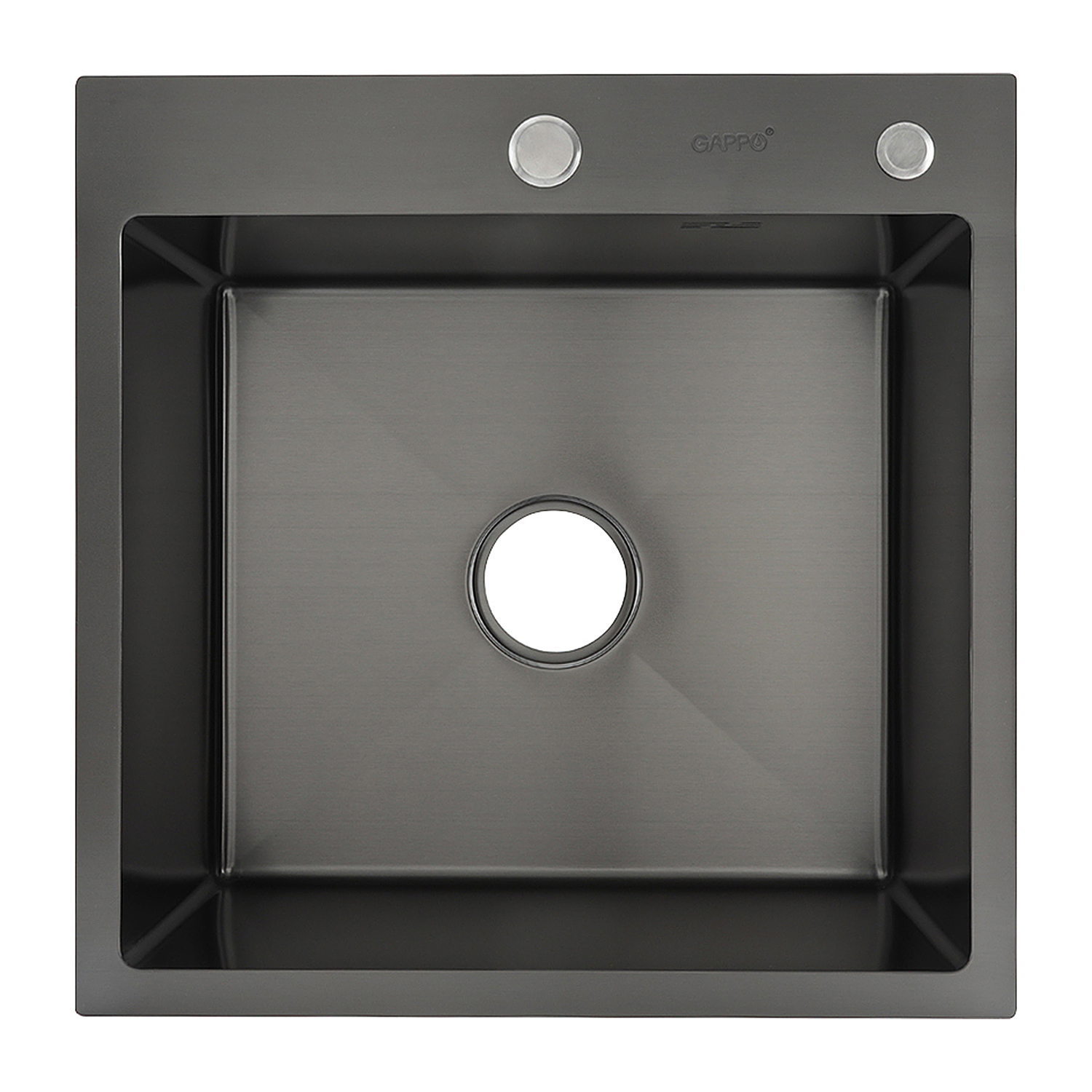 Мойка для кухни с коландером из нержавеющей стали Gappo GS5050-6 черная
