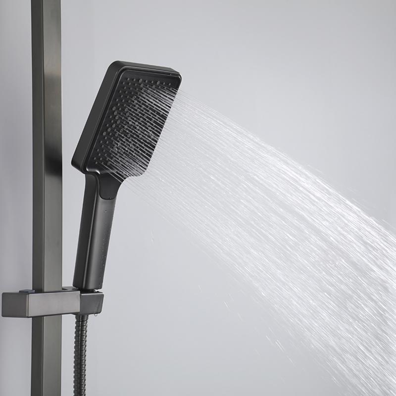 Душевая система Frap H76-9 F2476-9 оружейная сталь