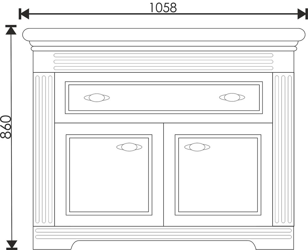 Напольная тумба EvaGold Taylor 105 №3 (сифоном)